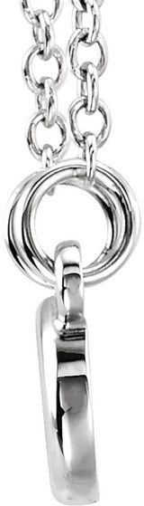 Sterling Silver Tiny Posh® Infinity-Inspired 16-18" Necklace