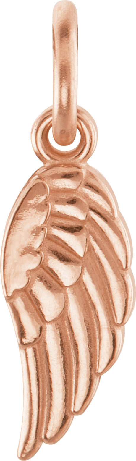 14K Rose Gold Posh Mommy® Angel Wing Charm/Pendant