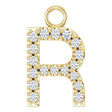 14K Yellow .06 CTW Natural Diamond Initial R Dangle