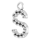 14K White .05 CTW Natural Diamond Initial S Dangle