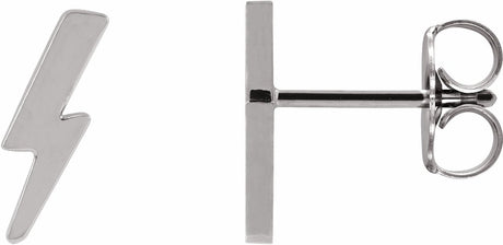 Sterling Silver Tiny Lightning Bolt Earrings