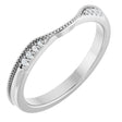 Platinum .04 CTW Natural Diamond Milgrain Contour Band