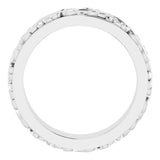 10K White 5 mm Sculptural Band