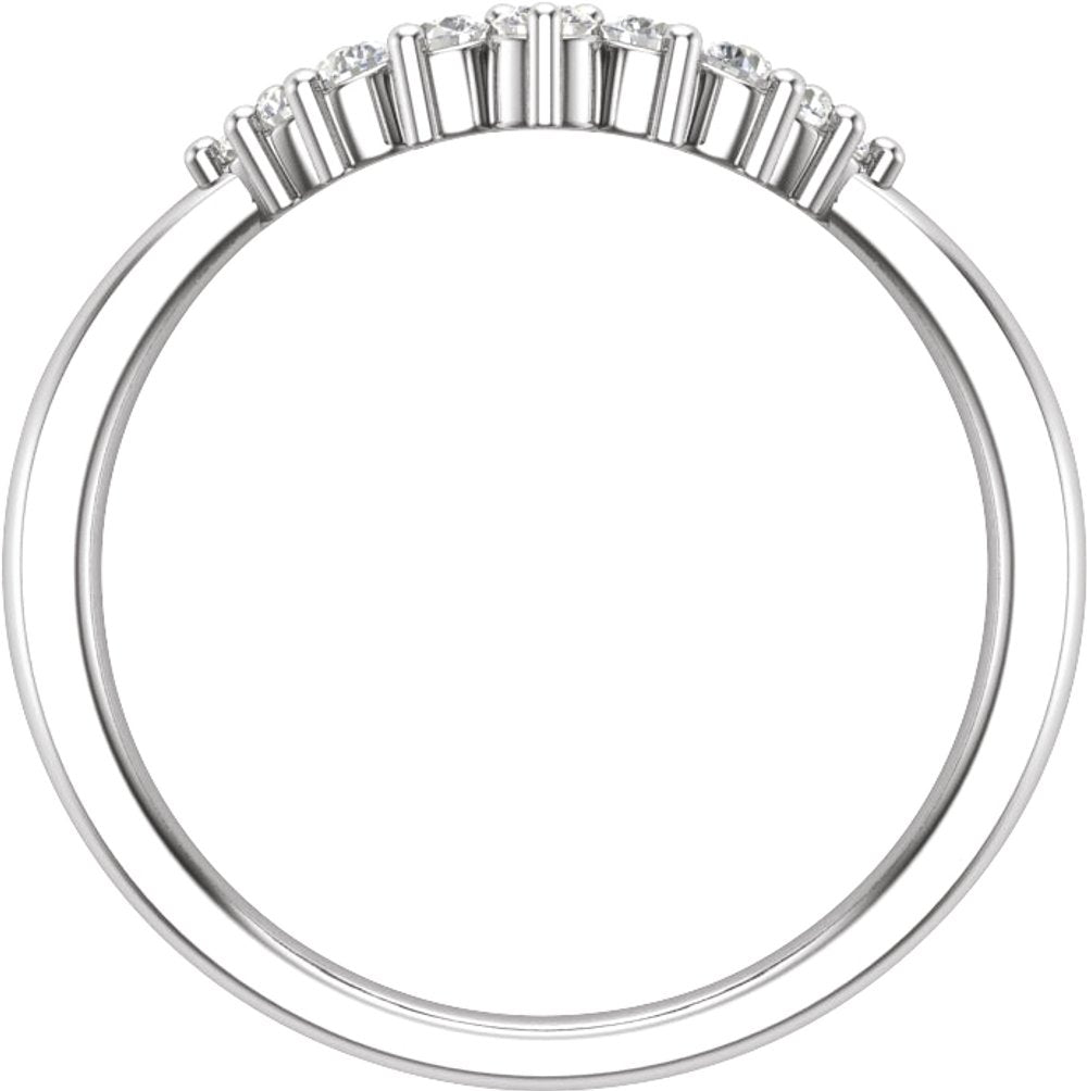 14K White 1/3 CTW Natural Diamond Matching Band