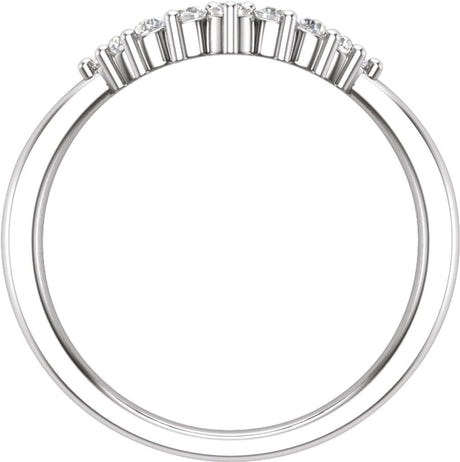 14K White 1/3 CTW Natural Diamond Matching Band