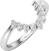 14K White 1/3 CTW Natural Diamond Matching Band