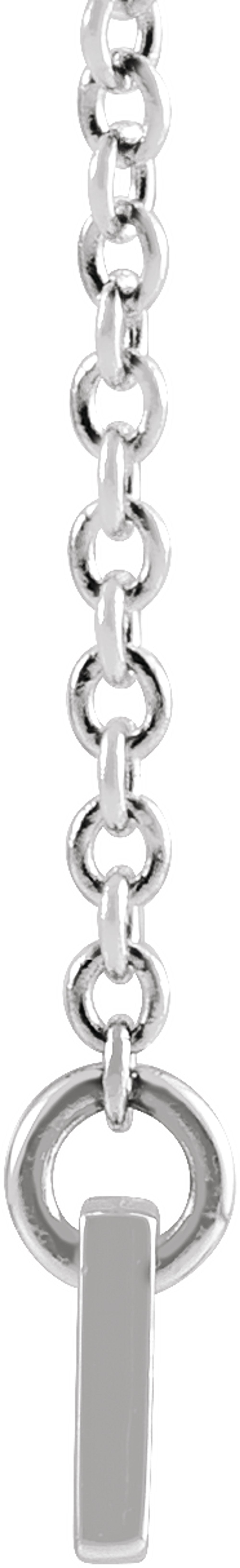 Sterling Silver Engravable Bar 18" Necklace