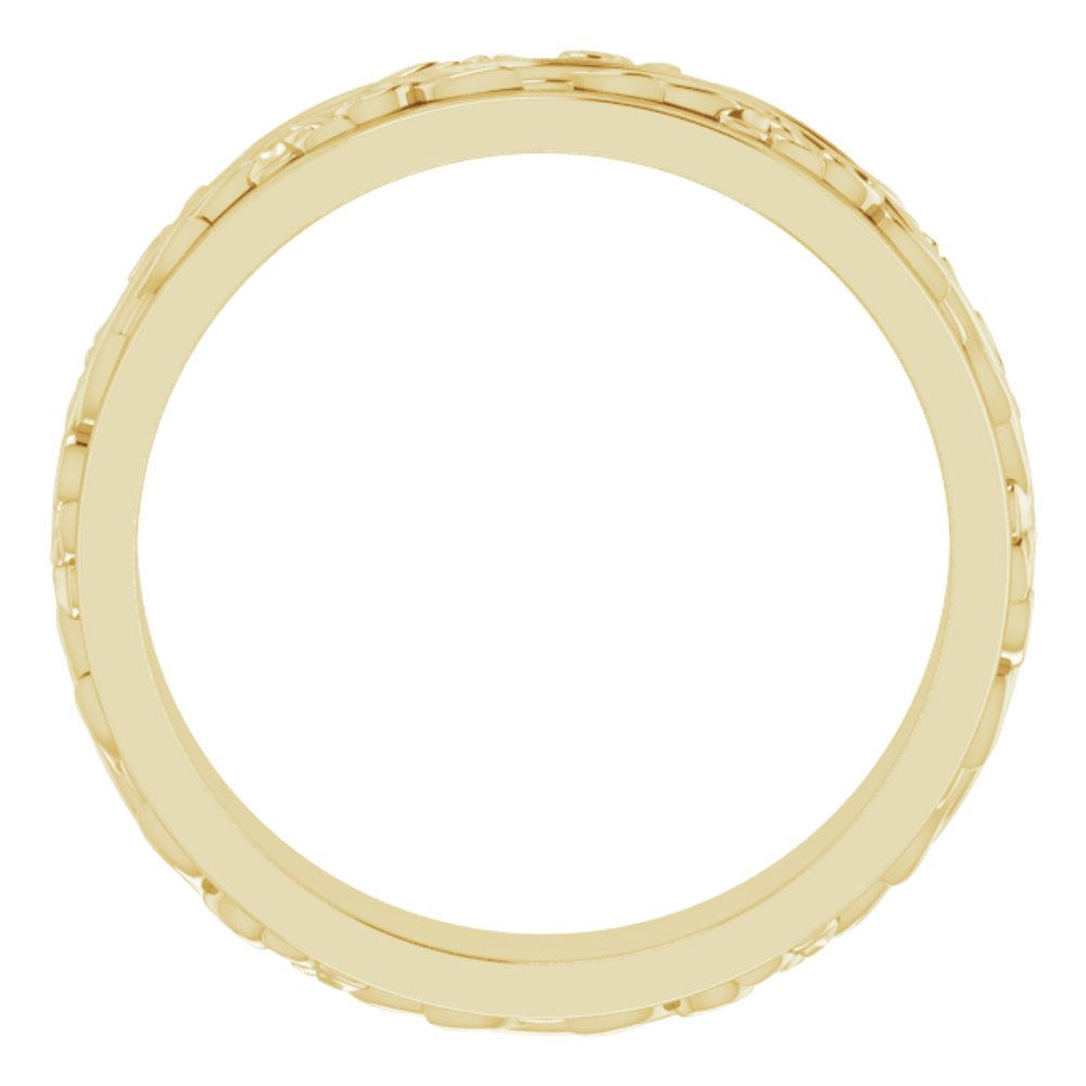 14K Yellow 5 mm Sculptural Band Size 12