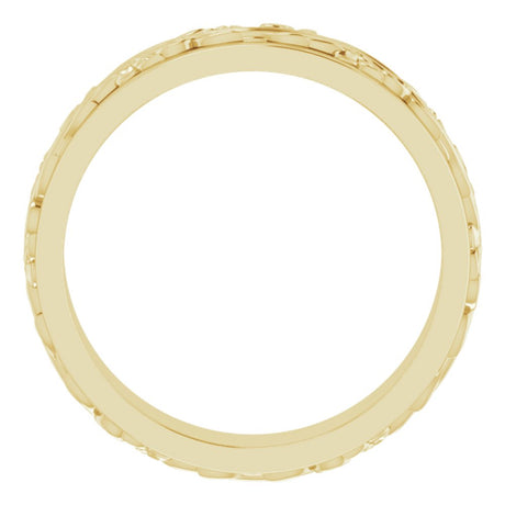 14K Yellow 5 mm Sculptural Band Size 12