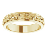 14K Yellow 5 mm Sculptural Band Size 12