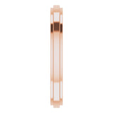 14K Rose Gold 2.5 mm Stepped-Edge Comfort-Fit Flat Band Size 4