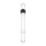 14K White Gold 2.5 mm Stepped-Edge Comfort-Fit Flat Band Size 4.5