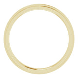 14K Yellow Gold 2 mm Stepped-Edge Comfort-Fit Flat Band Size 4