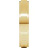 10K Yellow 4 mm Stepped-Edge Comfort-Fit Flat Band Size 9