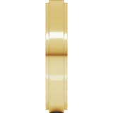 14K Yellow Gold 4 mm Stepped-Edge Comfort-Fit Flat Band Size 8.5