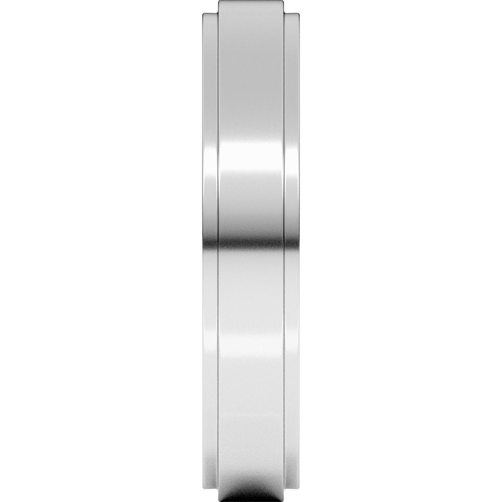 Platinum 4 mm Flat Comfort Fit Edge Band Size 7.5