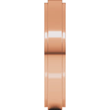 14K Rose Gold 4 mm Stepped-Edge Comfort-Fit Flat Band Size 6.5