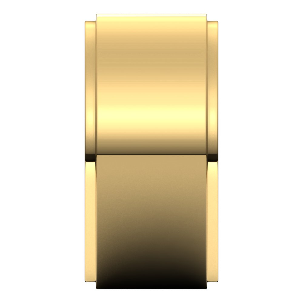 18K Yellow 10 mm Stepped-Edge Comfort-Fit Flat Band Size 11