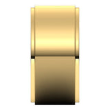 18K Yellow 10 mm Stepped-Edge Comfort-Fit Flat Band Size 11