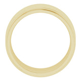 14K Yellow Gold 10 mm Stepped-Edge Comfort-Fit Flat Band Size 6
