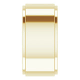 14K Yellow Gold 10 mm Stepped-Edge Comfort-Fit Flat Band Size 6