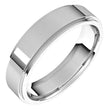 14K White 5 mm Flat Comfort Fit Edge Band Size 7 