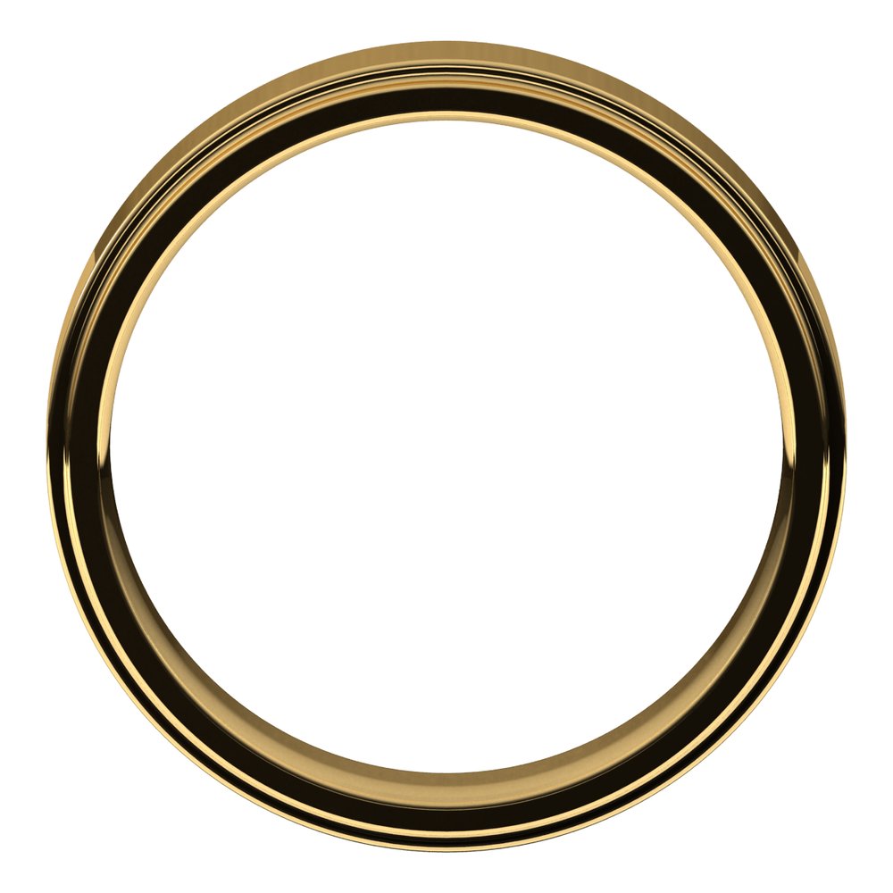 14K Yellow 5 mm Flat Comfort Fit Edge Band