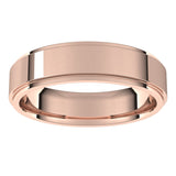 14K Rose 5 mm Flat Comfort Fit Edge Band Size 8.5