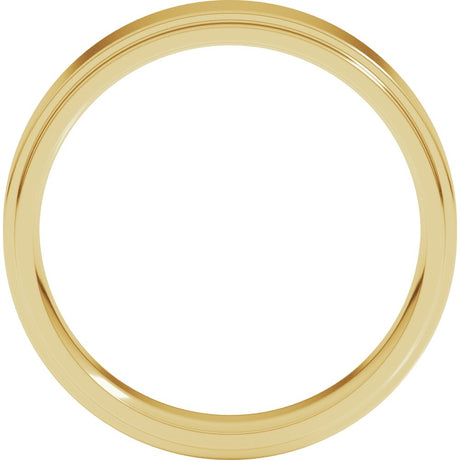 10K Yellow Gold 5 mm Stepped-Edge Comfort-Fit Flat Band Size 8.5