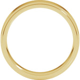18K Yellow 5 mm Flat Comfort Fit Edge Band