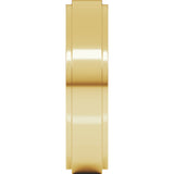 14K Yellow Gold 5 mm Stepped-Edge Comfort-Fit Flat Band Size 7