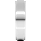 Platinum 5 mm Stepped-Edge Comfort-Fit Flat Band Size 8