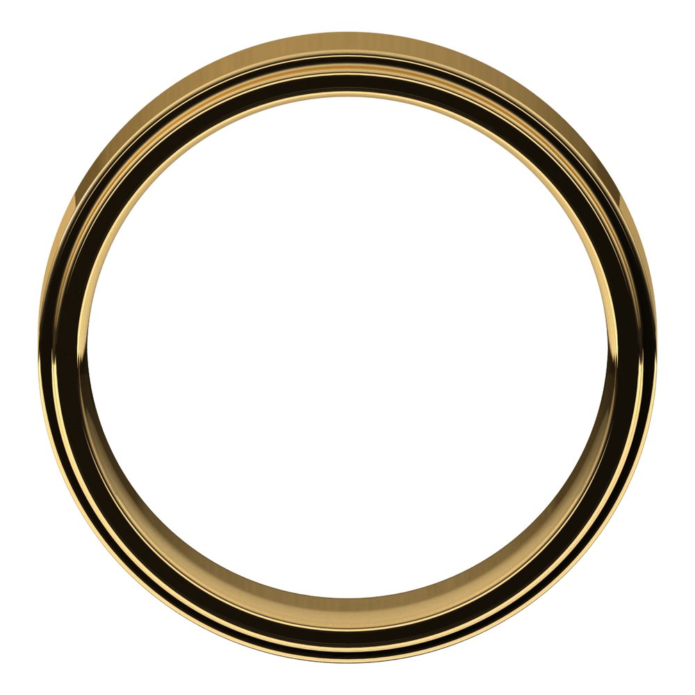 14K Yellow 6 mm Flat Comfort Fit Edge Band