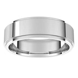 14K White 6 mm Flat Comfort Fit Edge Band