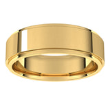 14K Yellow 6 mm Flat Comfort Fit Edge Band