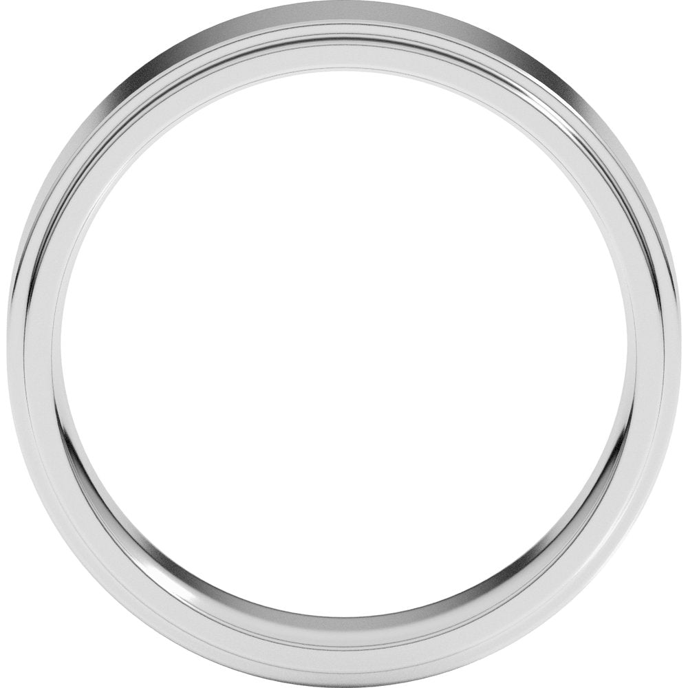 Sterling Silver 6 mm Flat Comfort Fit Edge Band Size 11 
