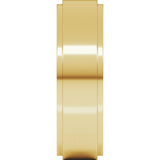 14K Yellow Gold 6 mm Stepped-Edge Comfort-Fit Flat Band Size 7