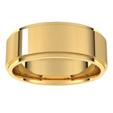 14K Yellow 7 mm Flat Comfort Fit Edge Band