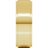 14K Yellow Gold 7 mm Stepped-Edge Comfort-Fit Flat Band Size 9