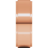 10K Rose 7 mm Stepped-Edge Comfort-Fit Flat Band Size 8.5