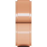 14K Rose 7 mm Stepped-Edge Comfort-Fit Flat Band Size 8.5