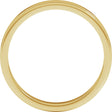 14K Yellow 3 mm Stepped-Edge Comfort-Fit Flat Band Size 6