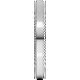 Sterling Silver 3 mm Stepped-Edge Comfort-Fit Flat Band Size 13