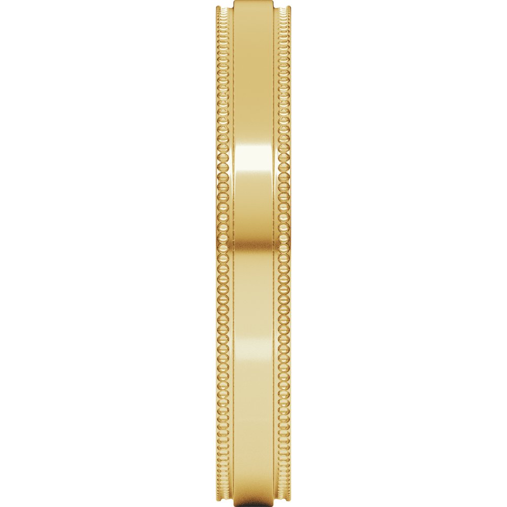 14K Yellow 3 mm Stepped-Edge Comfort-Fit Flat Band