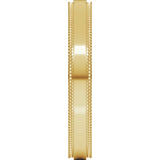 18K Yellow 3 mm Stepped-Edge Comfort-Fit Flat Band Size 11