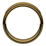 18K Yellow 8 mm Stepped-Edge Comfort-Fit Flat Band Size 11