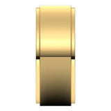 14K Yellow 8 mm Stepped-Edge Comfort-Fit Flat Band