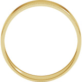 10K Yellow Gold 5 mm Milgrain Stepped-Edge Comfort-Fit Flat Band Size 13