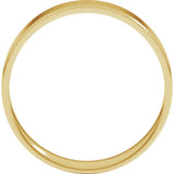 14K Yellow 5 mm Milgrain Stepped-Edge Comfort-Fit Flat Band