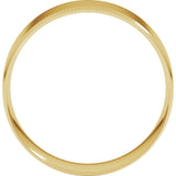14K Yellow 7 mm Milgrain Stepped-Edge Comfort-Fit Flat Band Size 12.5